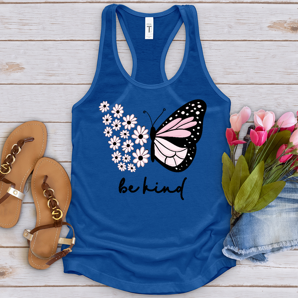 Be Kind Sunflower Butterfly Tank Top