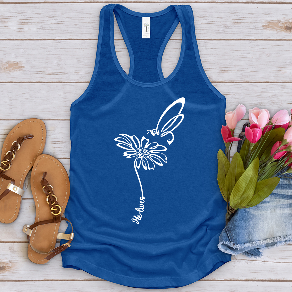 He Lives Bee Flower Tank Top