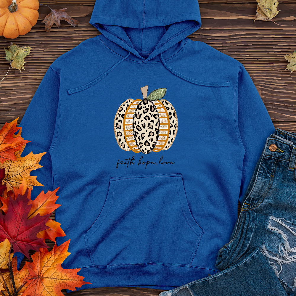 FHL Leopard Gold Pumpkin   Midweight Hoodie