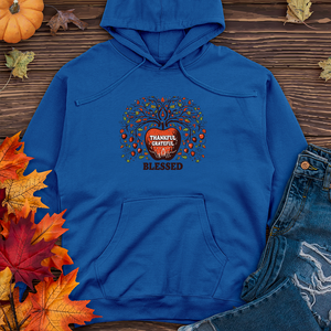 Retro Autumn Apple Delight Midweight Hooded Sweatshirt