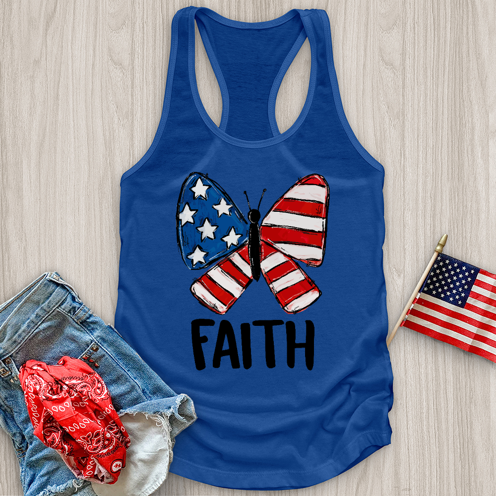 USA Faith Butterfly Tank Top