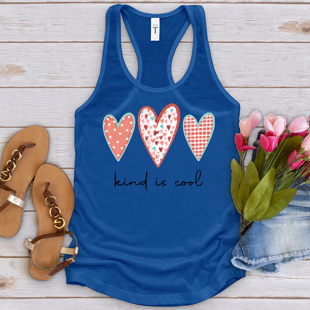 Kind Is Cool Pink Hearts Tank Top