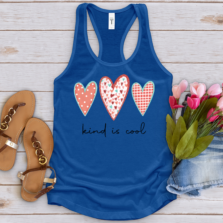 Kind Is Cool Pink Hearts Tank Top