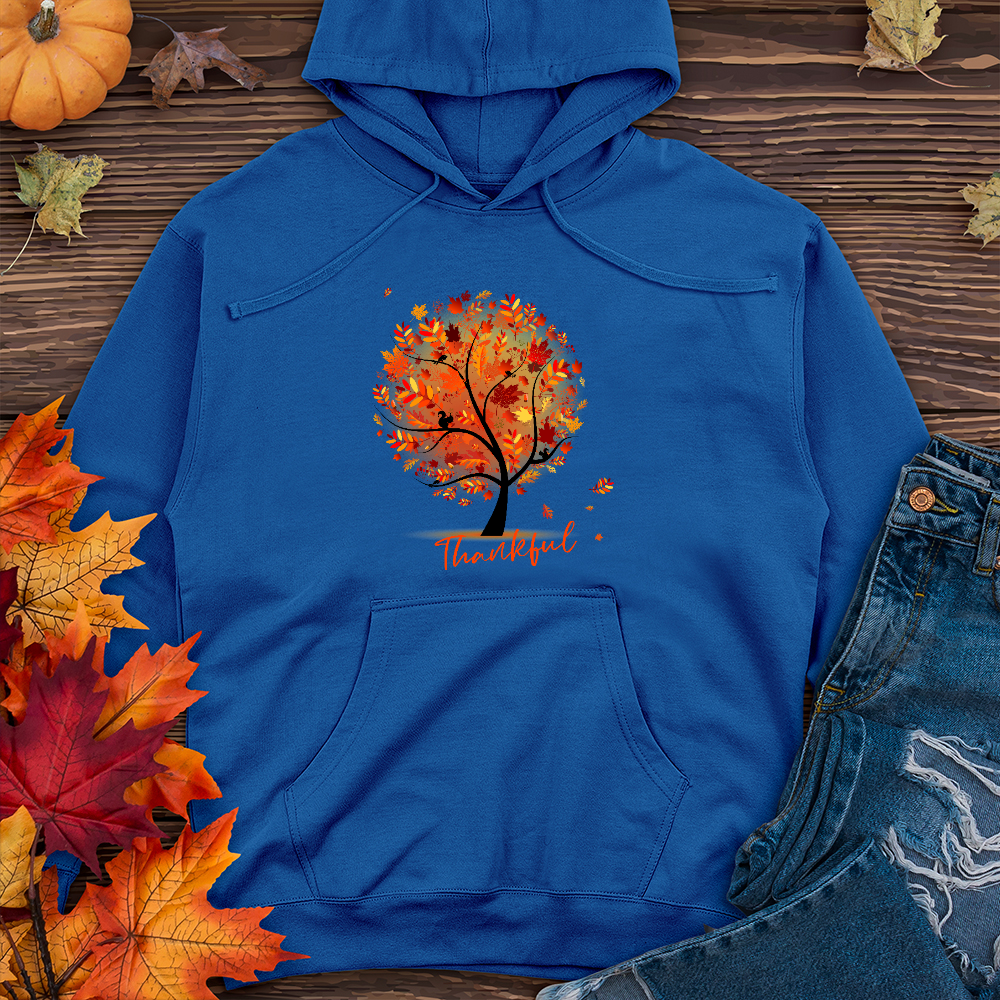 Thankful Autumn Tree   Midweight Hoodie