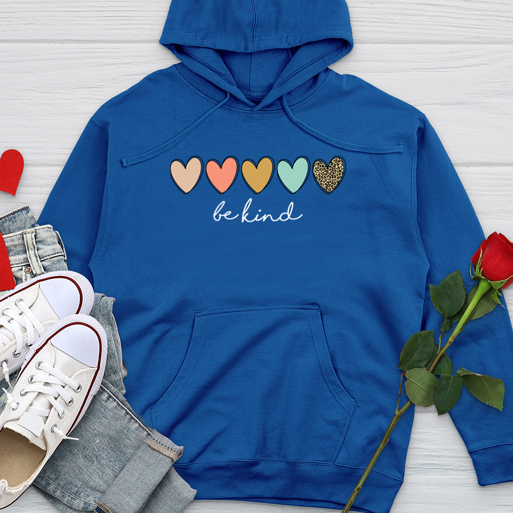 Be Kind Hearts Midweight Hooded Sweatshirt