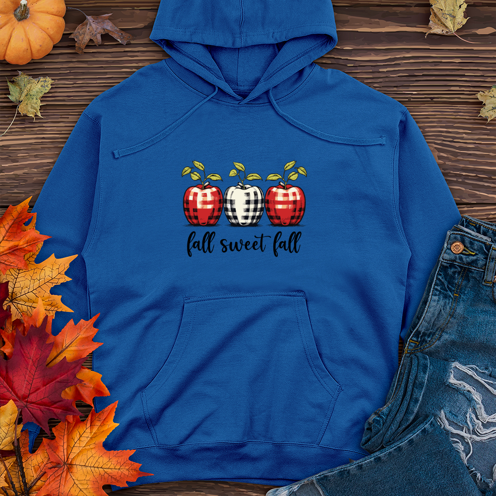 Vintage Apple Picking Checkered Trio Midweight Hooded Sweatshirt