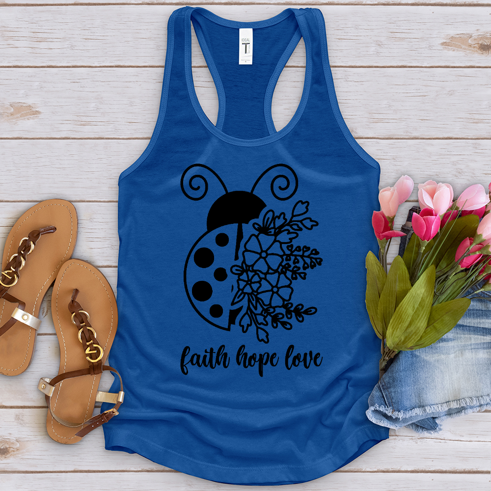 Faith Hope Love Ladybug Tank Top