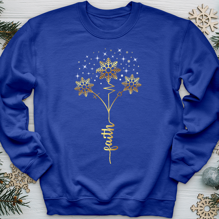 Faith Snowflake Blossom Crewneck