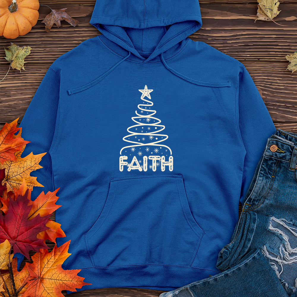 Sparkling Snowflake Faith Midweight Hooded Sweatshirt