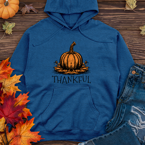 Thankful Orange Pumpkin Midweight Hoodie