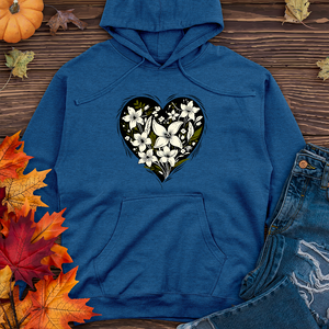 Heart shape flower Midweight Hoodie