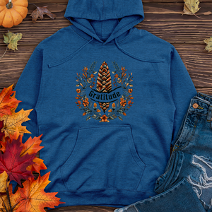 Herringbone Pinecone Gratitude.-01 Midweight Hoodie