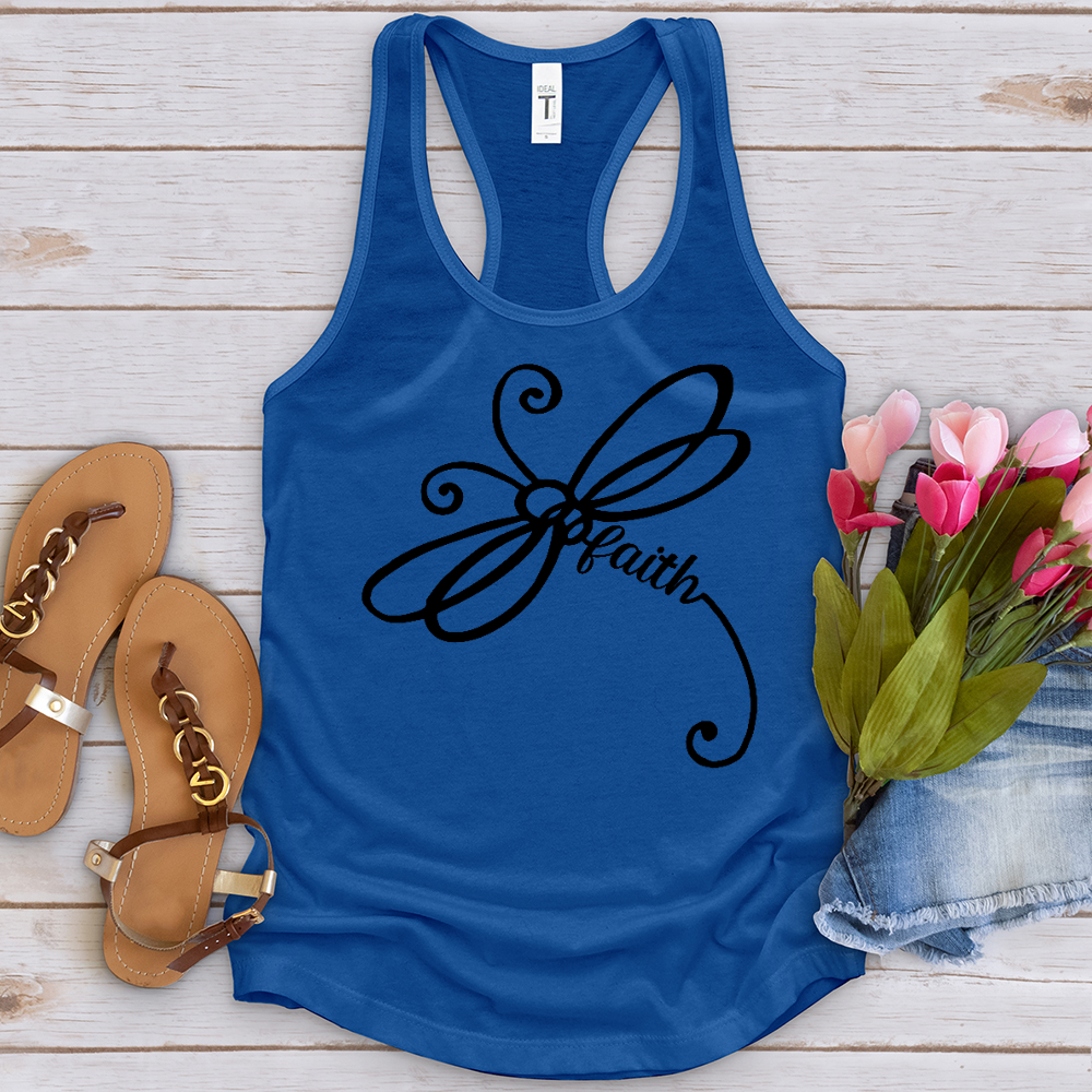 Faith Dragonfly Word Art Tank Top