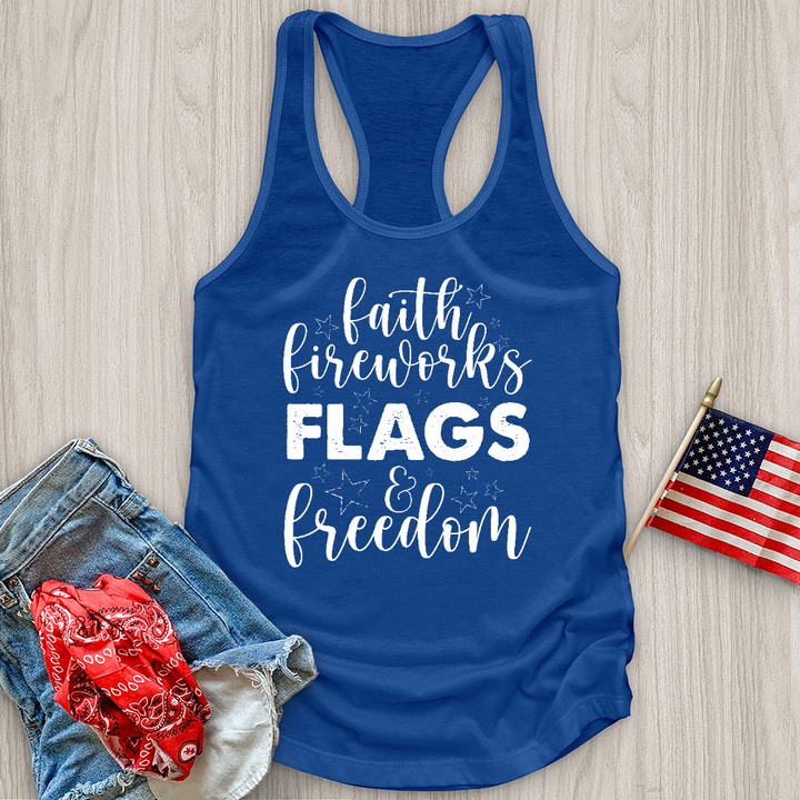 Faith Fireworks Flags & Freedom Tank Top