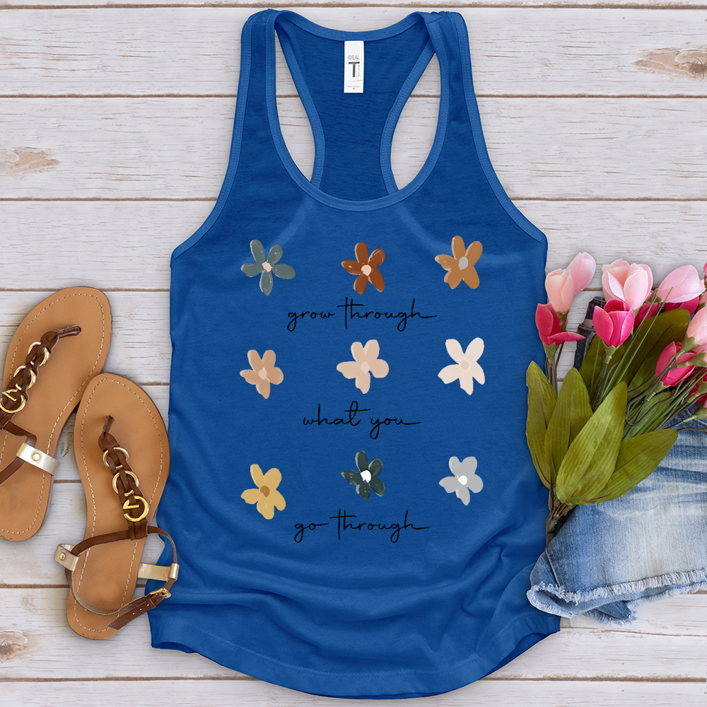 Grow Through Flower Pattern Tank Top