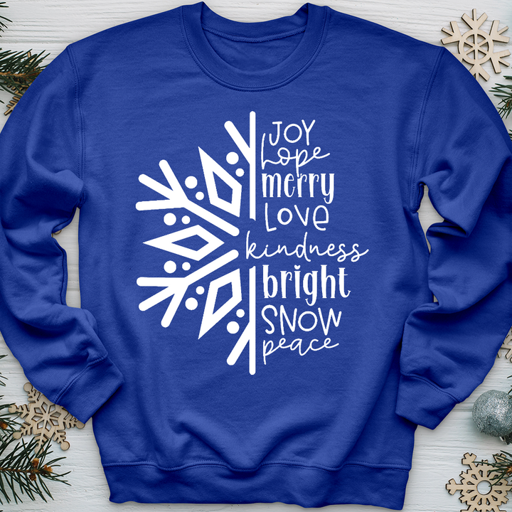 Joy Hope Snowflake Crewneck