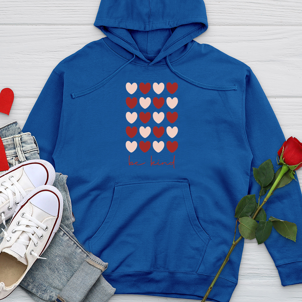 Be Kind Heart 01 Midweight Hooded Sweatshirt