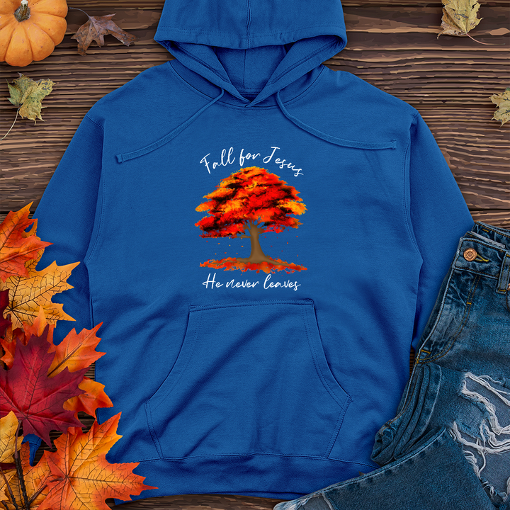 Watercolor Falling Leaves Midweight Hoodie