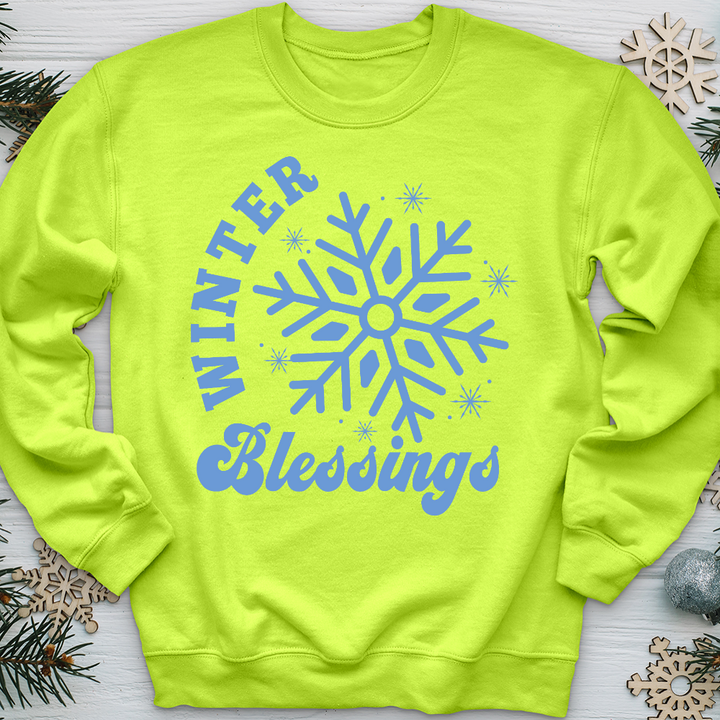 Blue Snowflake Crewneck