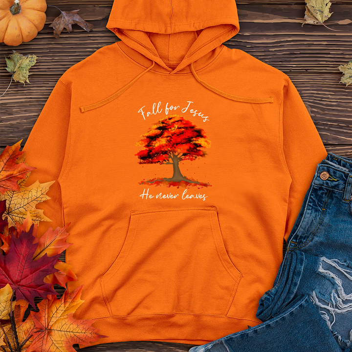 Watercolor Falling Leaves Midweight Hoodie