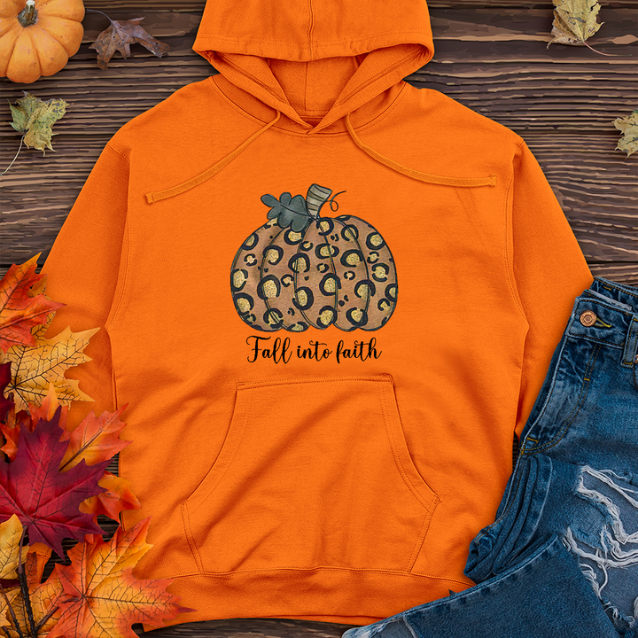 Fall Into Faith Gold Pumpkin   Midweight Hoodie