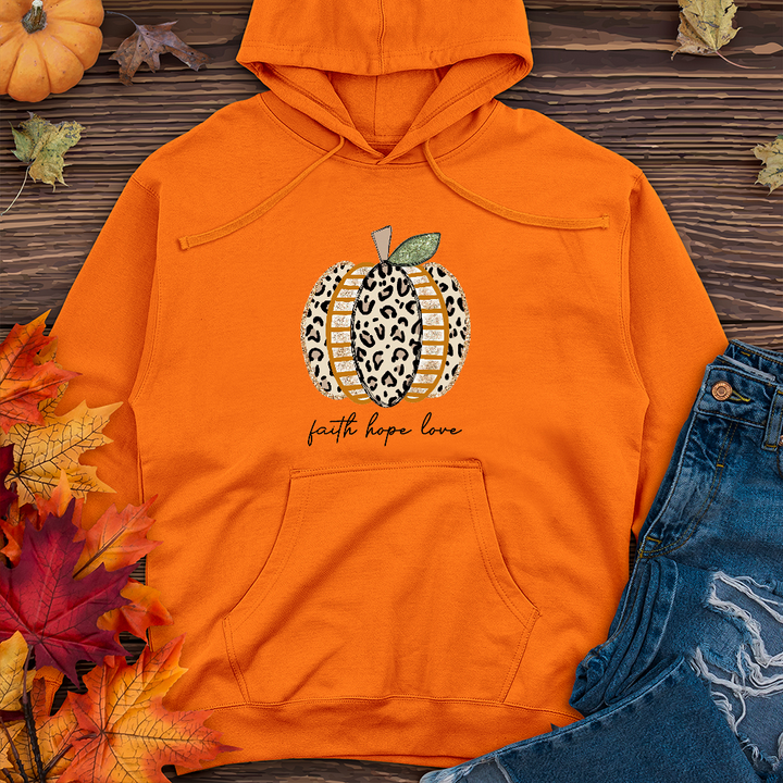 FHL Leopard Gold Pumpkin   Midweight Hoodie