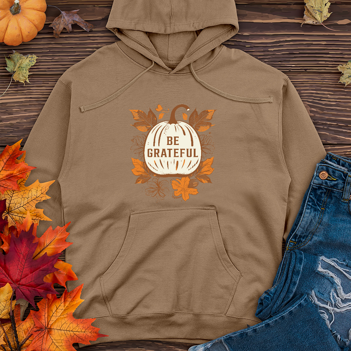 Vintage Pumpkin Leaf Delights Midweight Hoodie