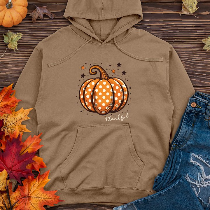 Thankful Dotted Pumpkin Midweight Hoodie