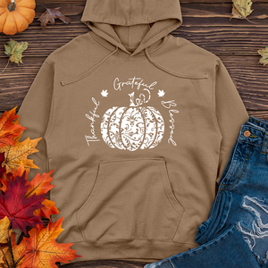 TGB White Floral Pumpkin Midweight Hoodie