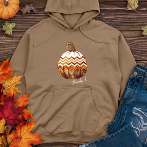 Thankful Retro Cozy Pumpkin Midweight Hoodie