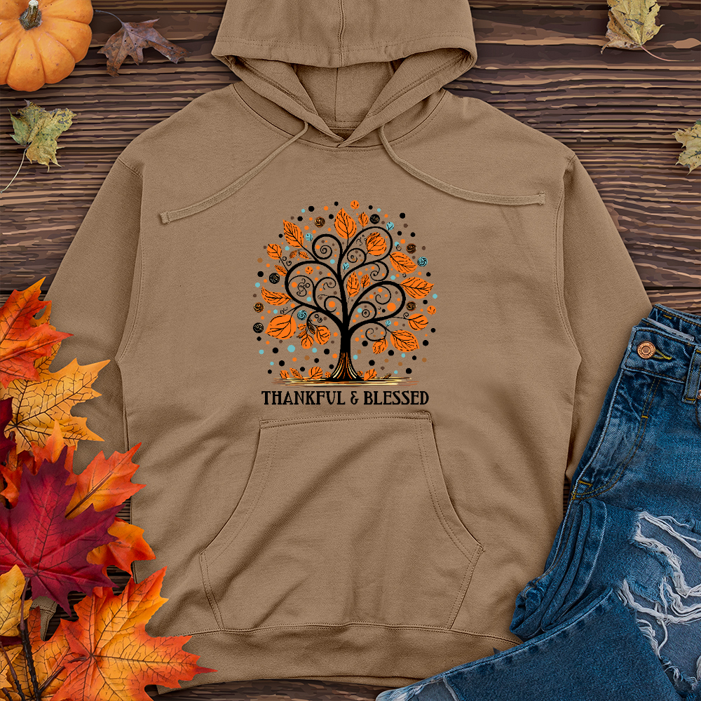 Thankful Halloween Spots Midweight Hoodie