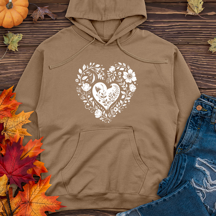 A simple floral heart 01 Midweight Hoodie