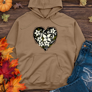 Heart shape flower Midweight Hoodie