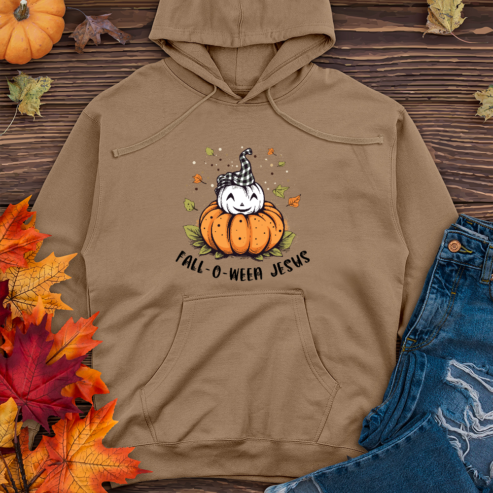 Retro Polka Dot Pumpkin Cozies Midweight Hoodie