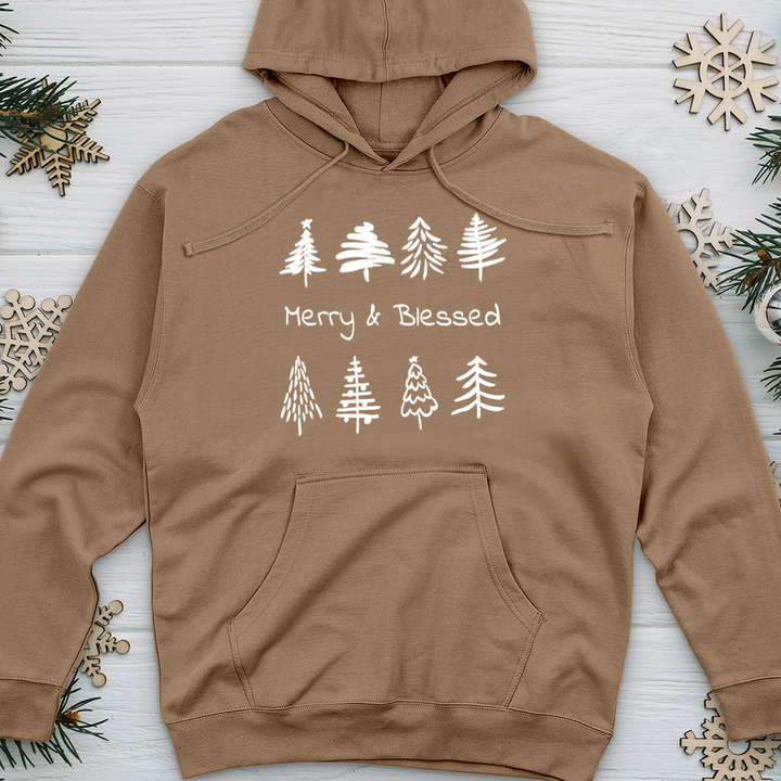 Merry & Blessed Tree Farm Midweight Hooded Sweatshirt