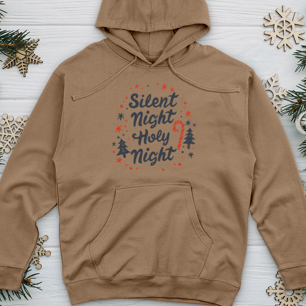 Silent Night Holy Night 01 Midweight Hooded Sweatshirt