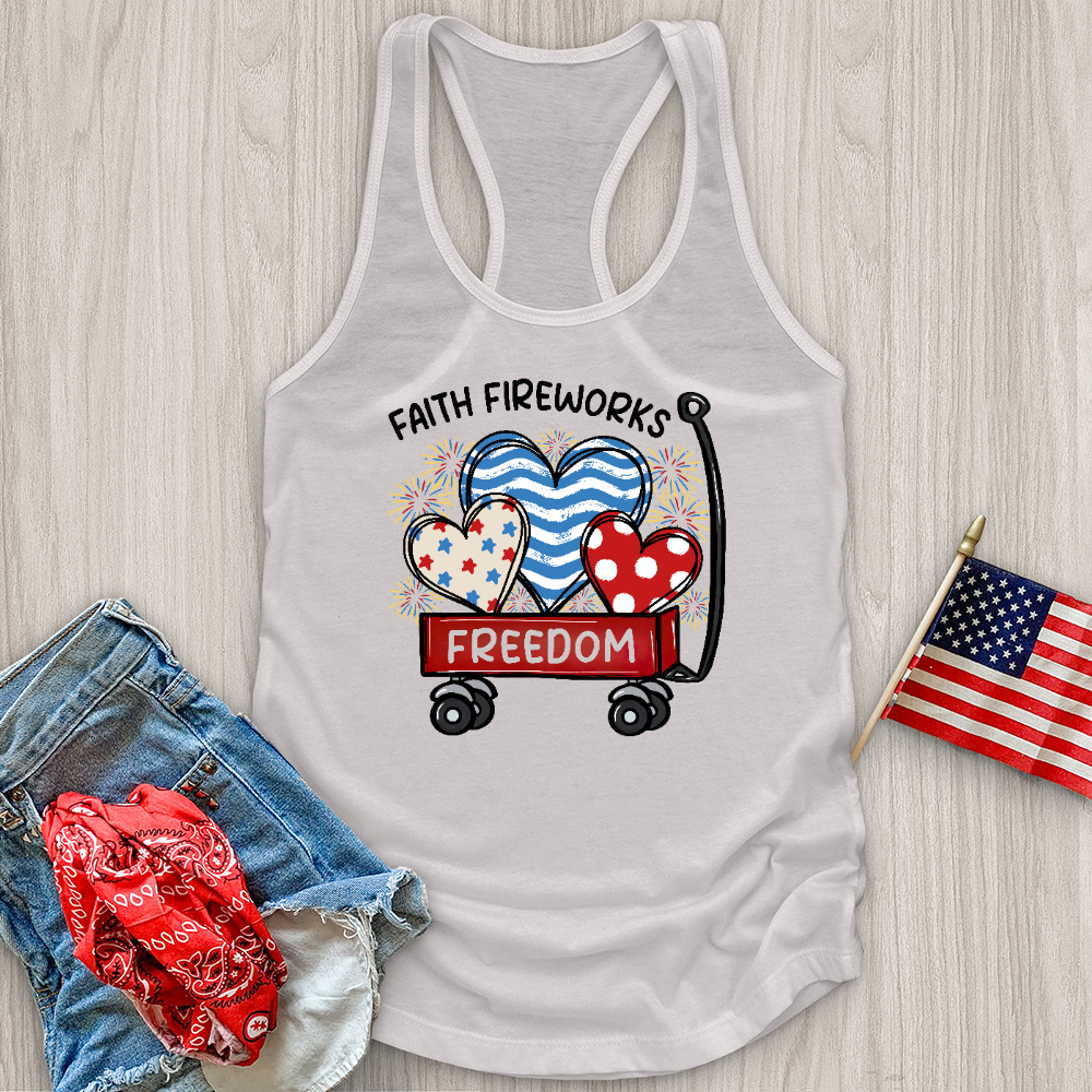 Faith Fireworks Freedom Cart Tank Top