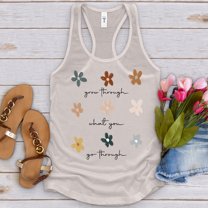 Grow Through Flower Pattern Tank Top