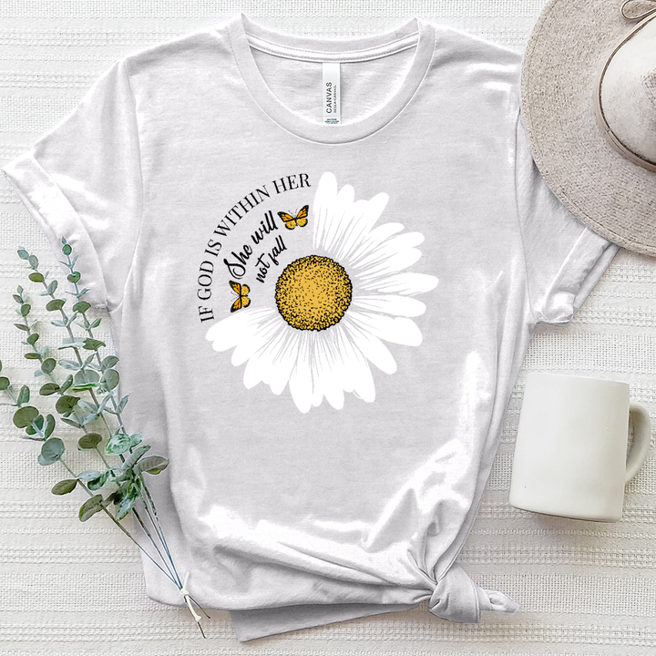 She will not Fall Daisy Heathered Tee