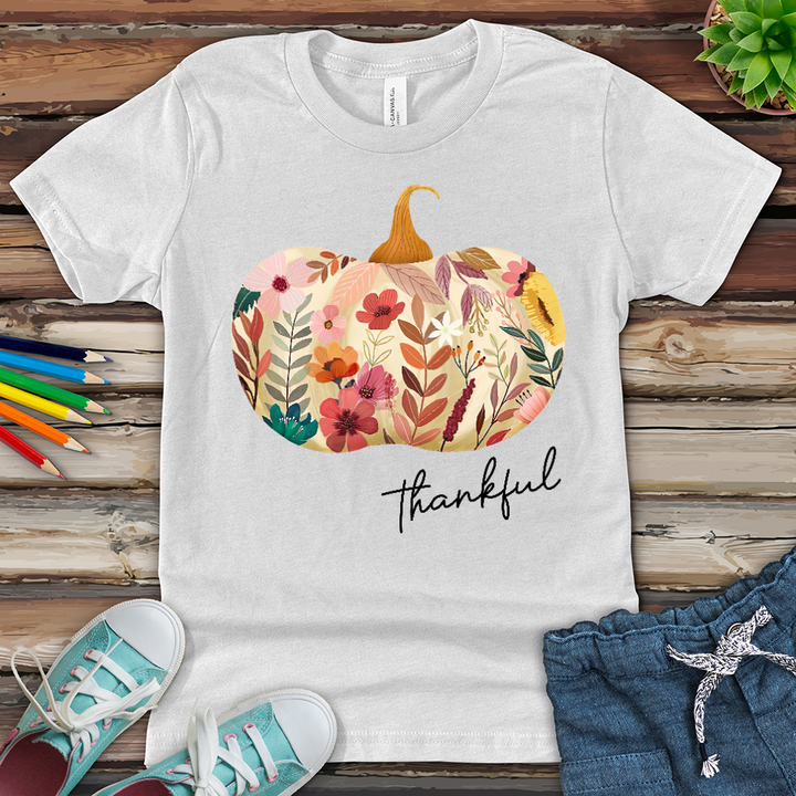 Thankful Garden Pumpkin Youth Heathered Tee