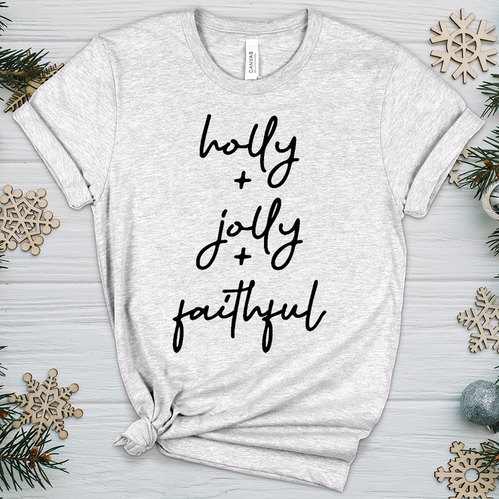 Holly Jolly Faithful Heathered Tee