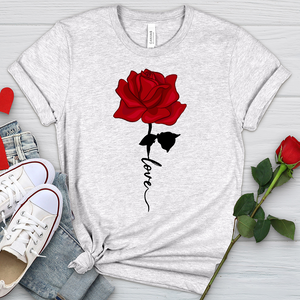 Red Love Rose Heathered Tee