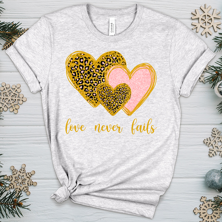 Love Never Fails V3 Heathered Tee
