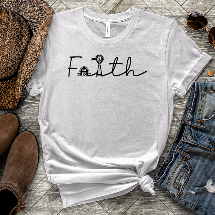 Faith On The Farm Heathered Tee