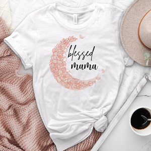 Blessed Mama Crescent Heathered Tee