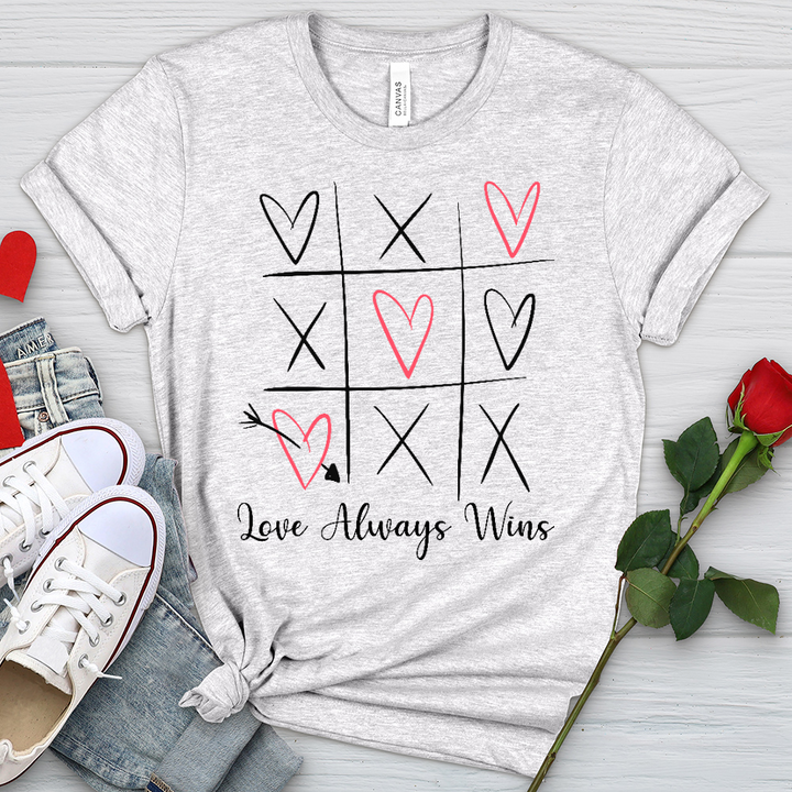 Love Always Wins Sketch Heathered Tee