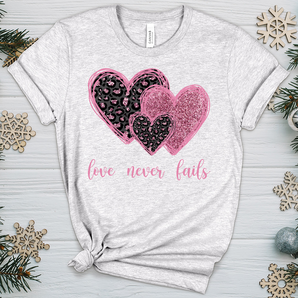 Love Never Fails V4 Heathered Tee