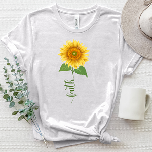 Faith Sunflower Mandala Heathered Tee