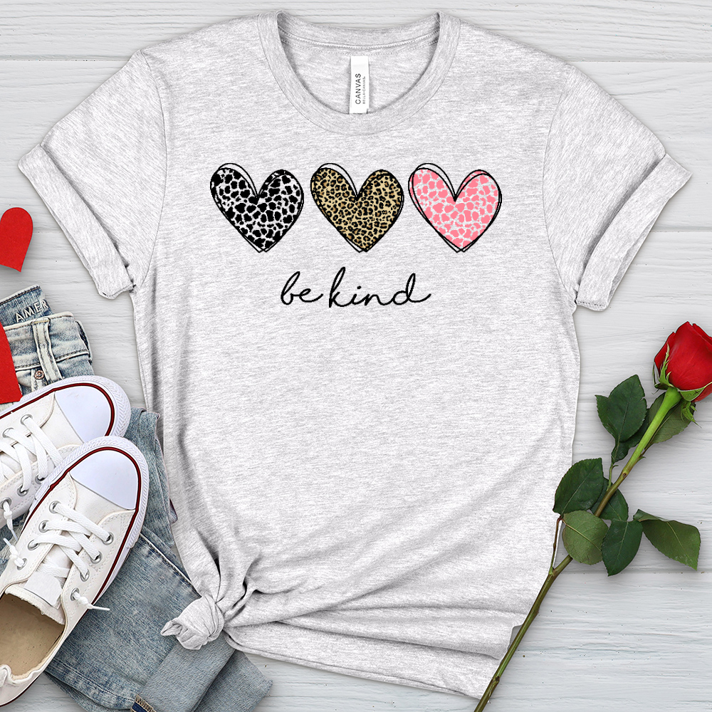 Be Kind Heart Patterns Heathered Tee