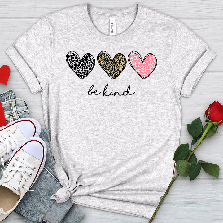 Be Kind Heart Patterns Heathered Tee